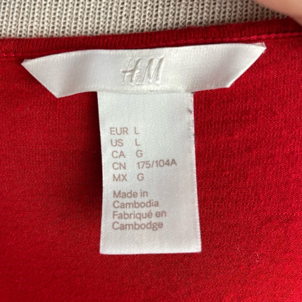 H&M Long Sleeve Red Top Size L - Picture 6 of 6